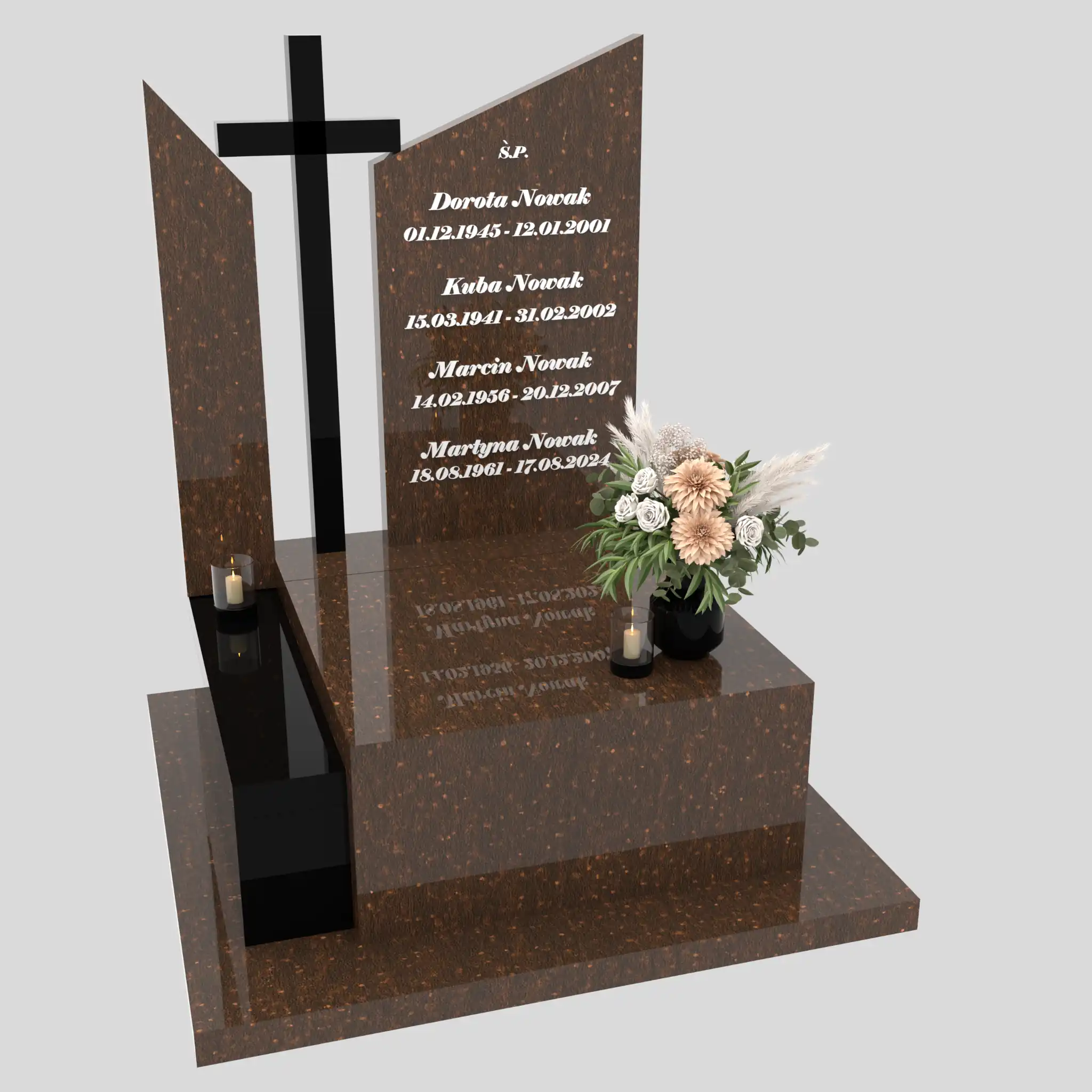 Urnengrabstein mit Kreuz U 132 Foto 74