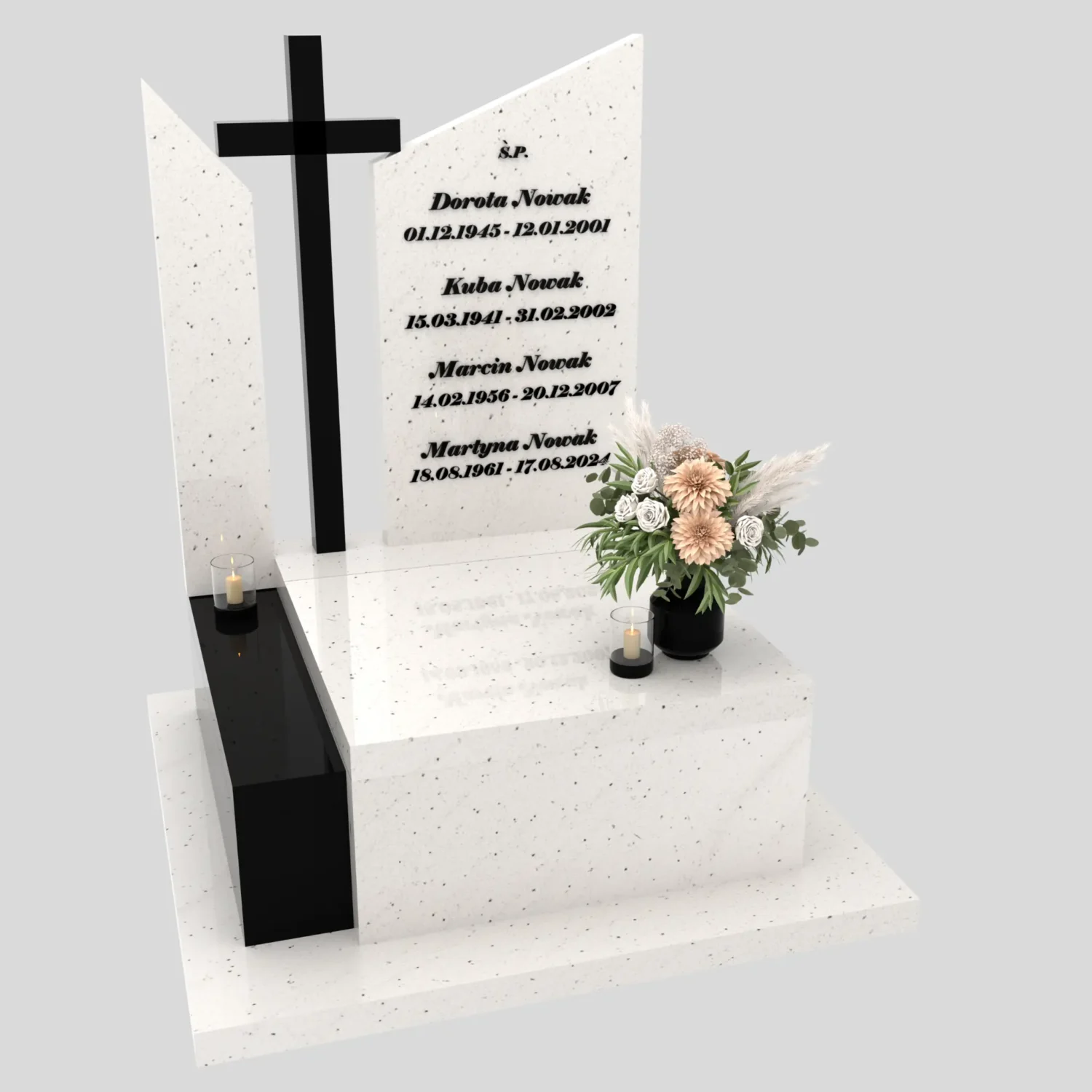 Urnengrabstein mit Kreuz U 132 Foto 72