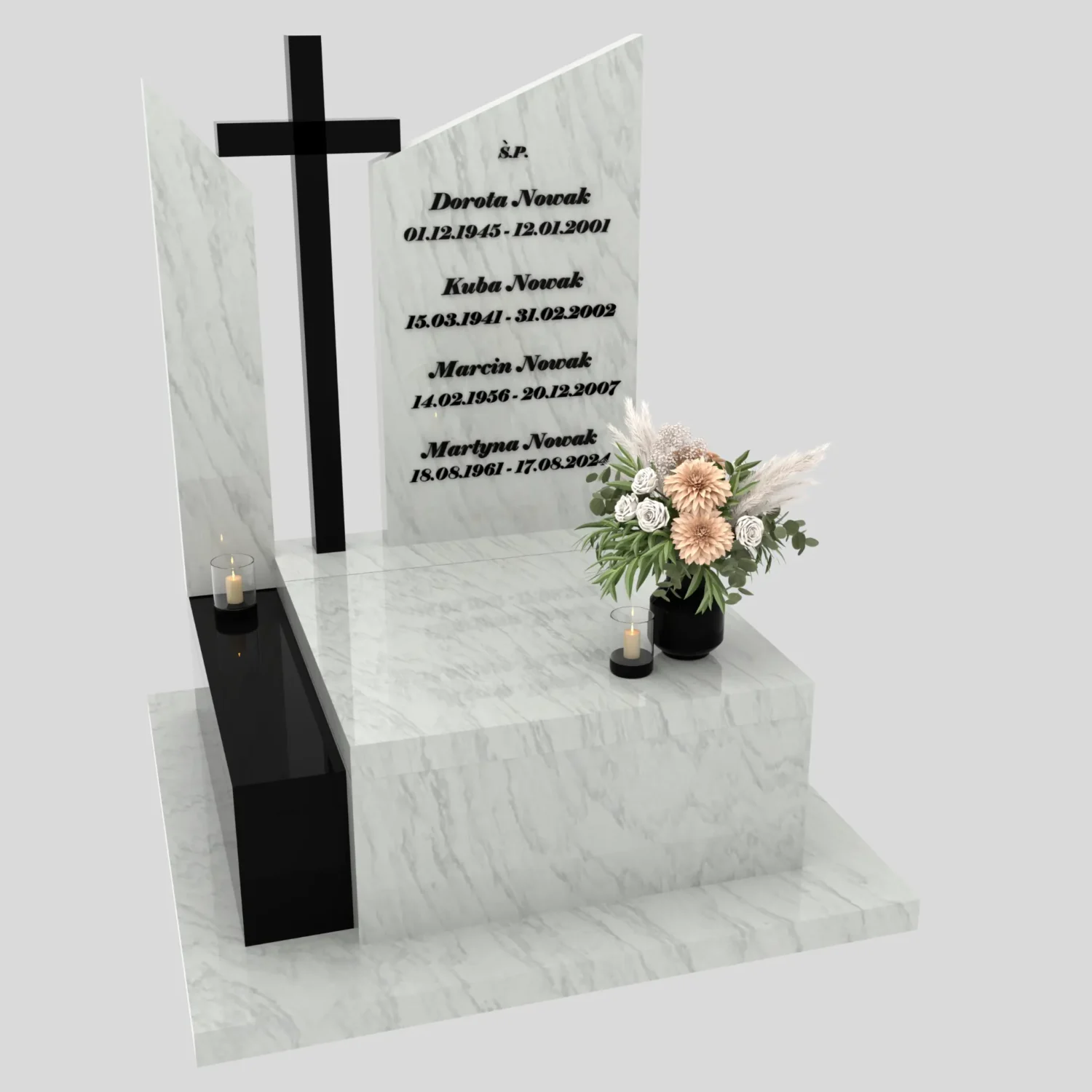 Urnengrabstein mit Kreuz U 132 Foto 71