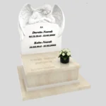 Urnengrabstein mit Engelsfigur aus Marmor U 130 Foto 34