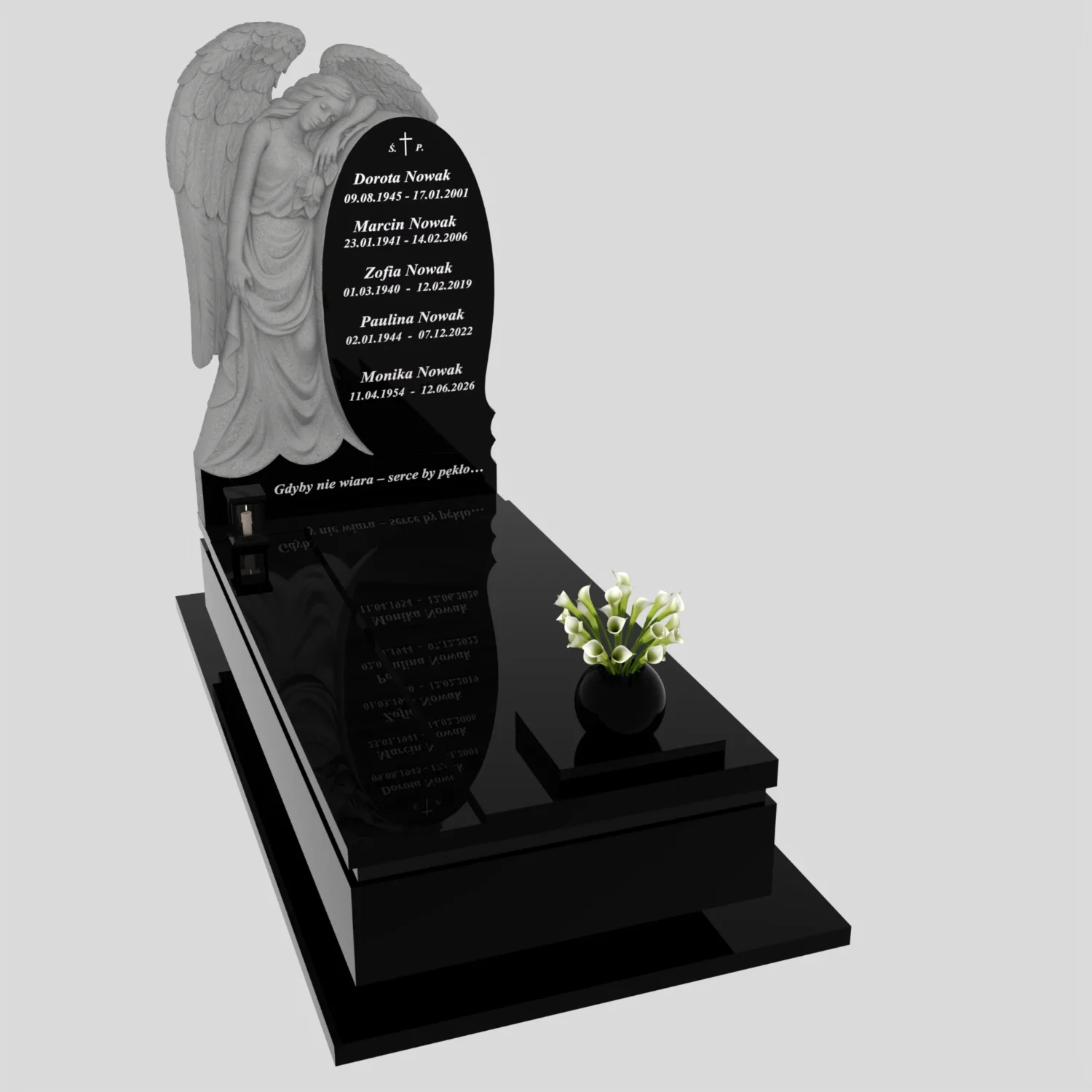Einzelgrabstein mit Engelsfigur CK 185 Foto 74