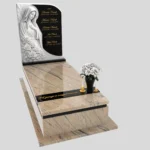 Einzelgrabstein mit Madonnenfigur aus Marmor CK 186 Foto 36