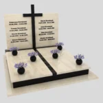 Doppelgrabstein mit großem Kreuz KD 76 Foto 34