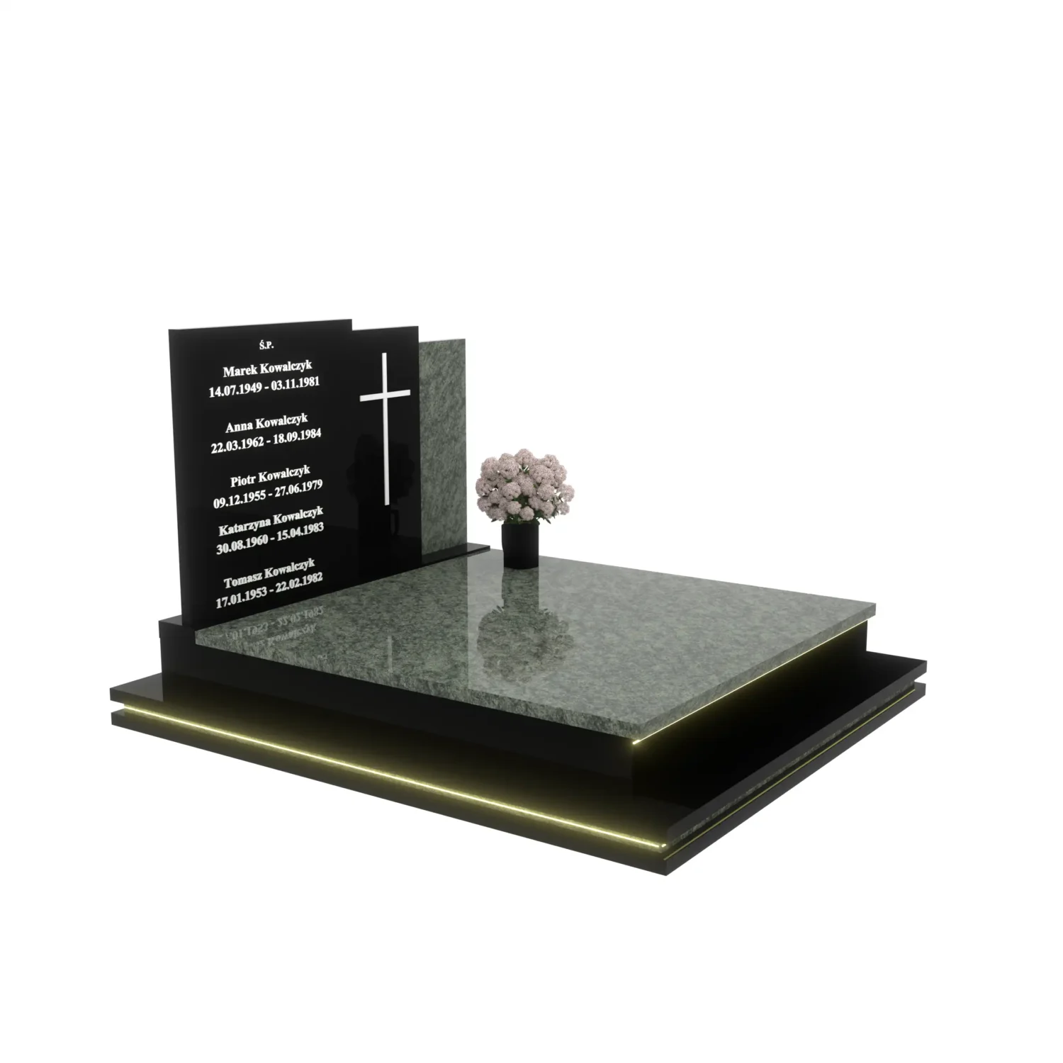 Doppelgrabstein mit LED-Beleuchtung KD 77+360 – photo №2