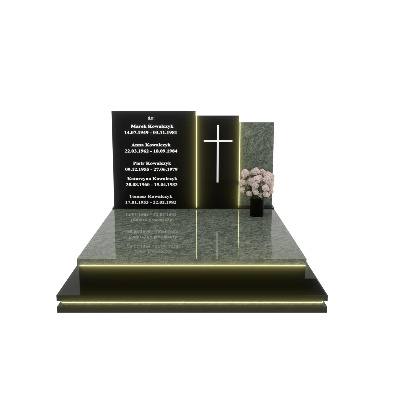Doppelgrabstein mit LED-Beleuchtung KD 77+360 – photo №4