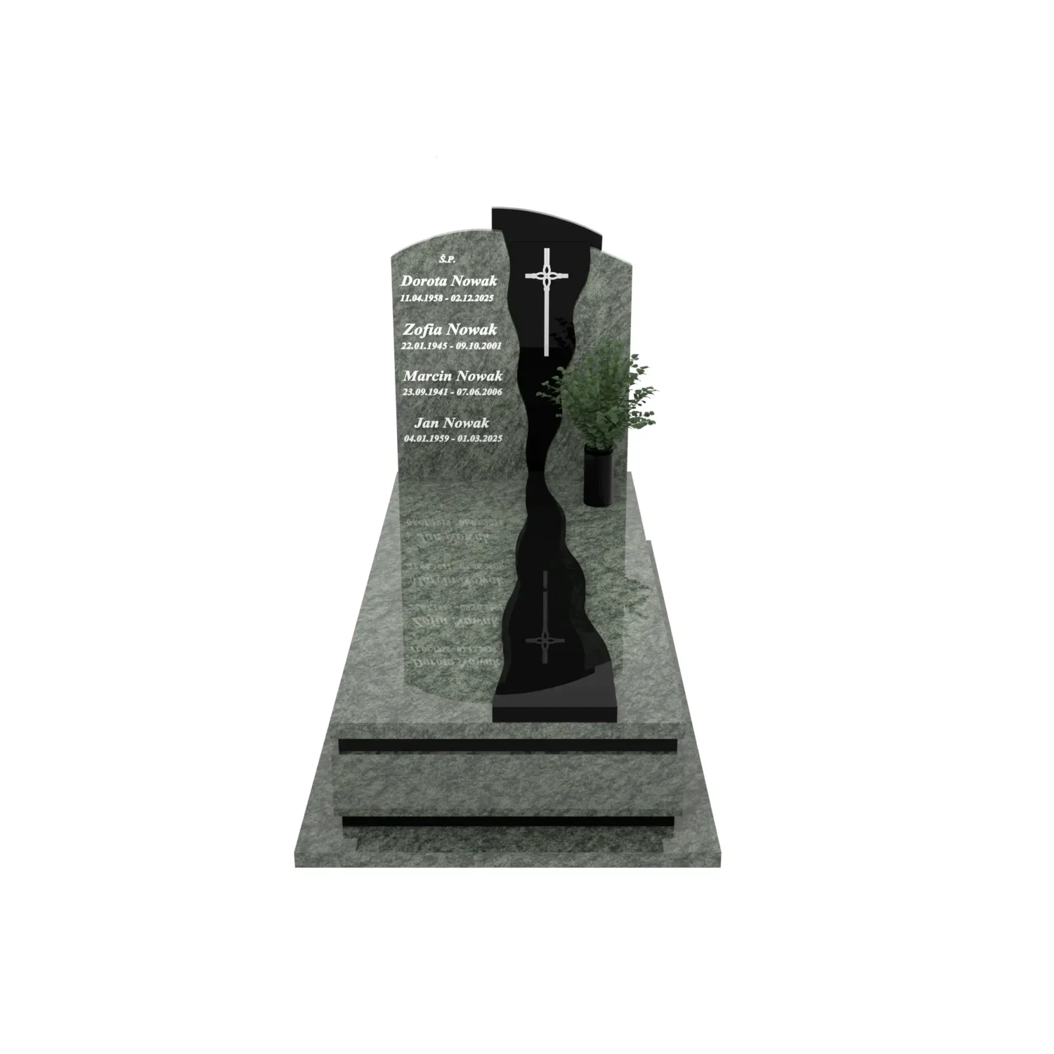 Einzelgrabstein mit Kreuz K 200+360 – photo №12