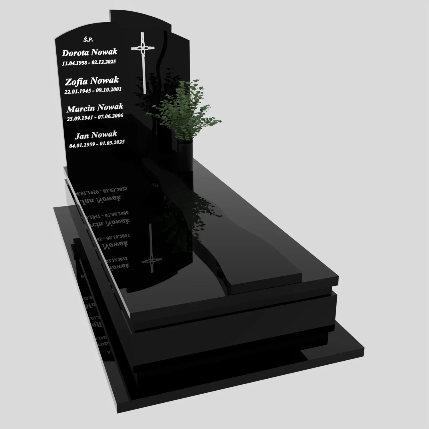 Einzelgrabstein mit Kreuz K 200 Foto 83