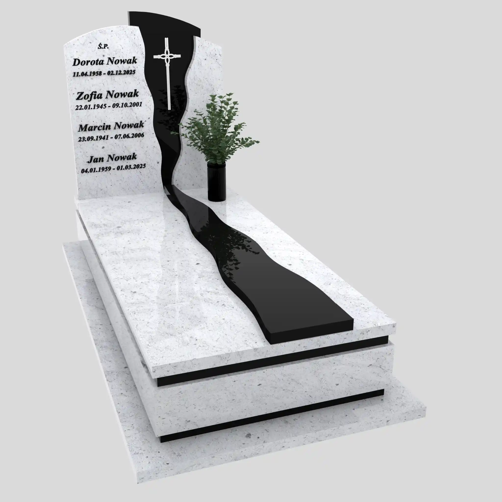 Einzelgrabstein mit Kreuz K 200 Foto 85