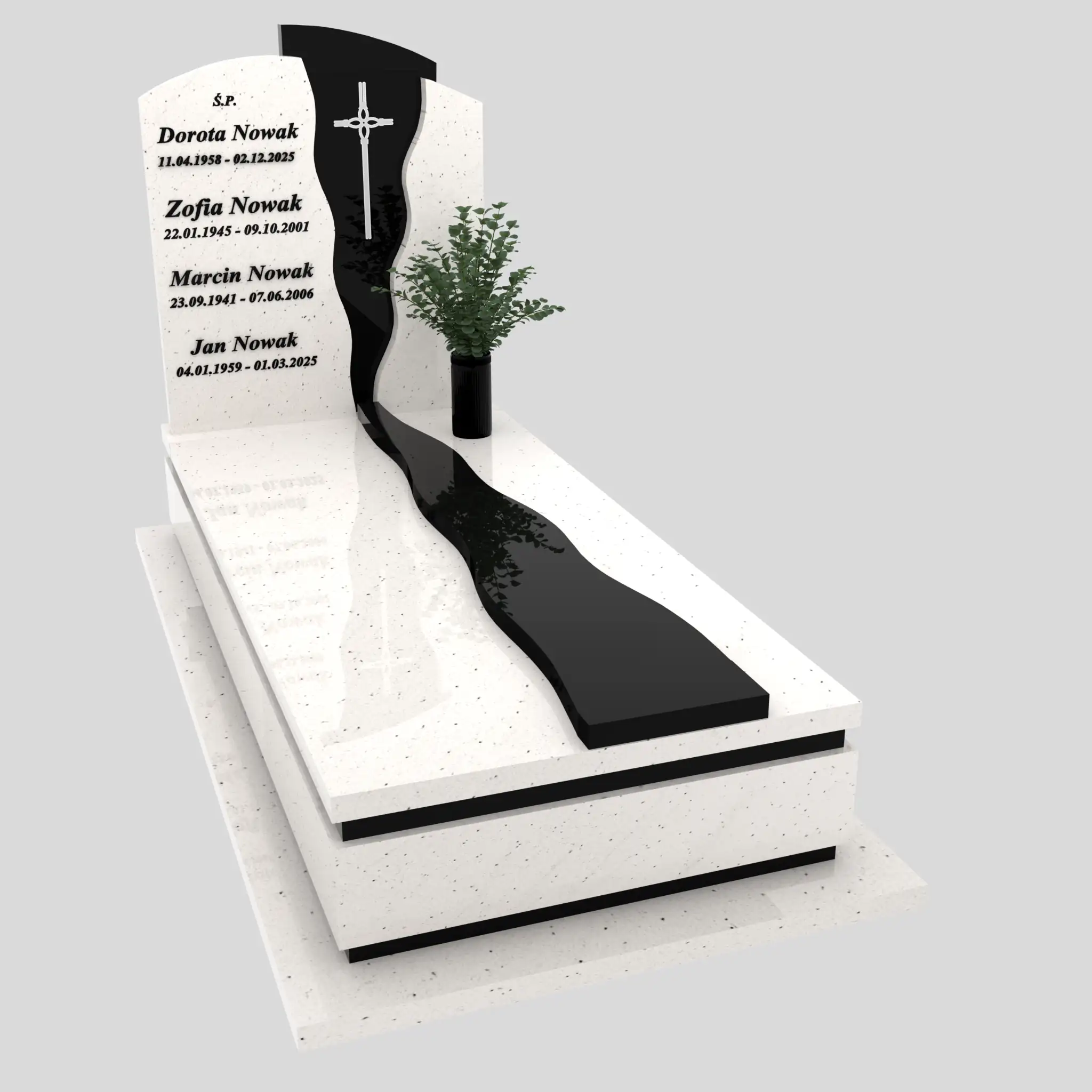 Einzelgrabstein mit Kreuz K 200 Foto 74